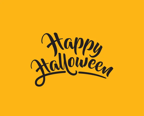 Diseño de Halloween de tarjetas de felicitación, carteles, pancartas con letras — Vector de stock