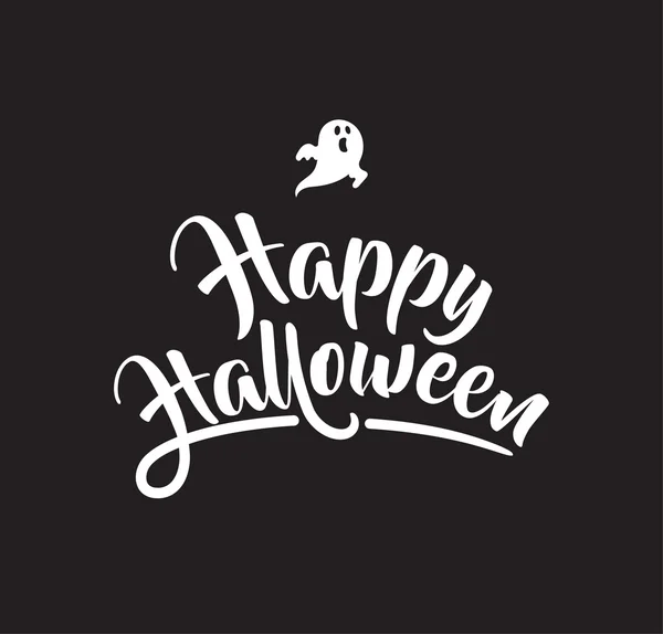 Design de Halloween de cartões de felicitações, cartazes, banner com letras — Vetor de Stock