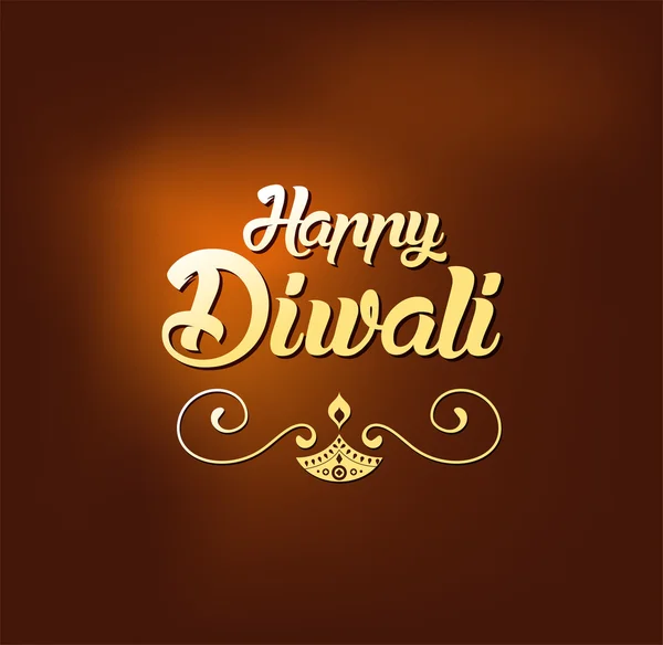 Buon biglietto di auguri Diwali per la comunità indù, festa indiana — Vettoriale Stock