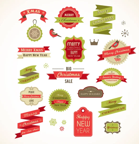 Merry Christmas icons and graphic elements collection — Stock Vector