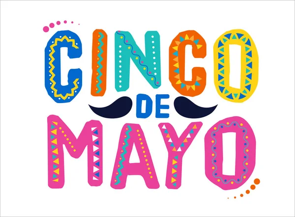 México, Cinco de Mayo - 5 de mayo, fiesta federal en México. Banner de fiesta y diseño de póster con banderas, flores, decoraciones — Vector de stock