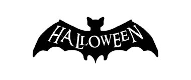 Cadılar Bayramı, tipografi ile izole edilmiş siyah beyaz çizimler