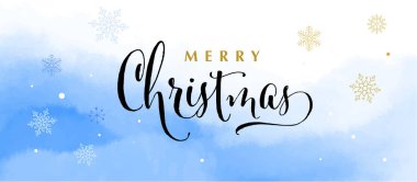 Kar taneleriyle mutlu Noeller. Zarif çelenk resimli Vektör suluboya harfleri koleksiyonu