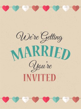 Düğün davetiyesi.