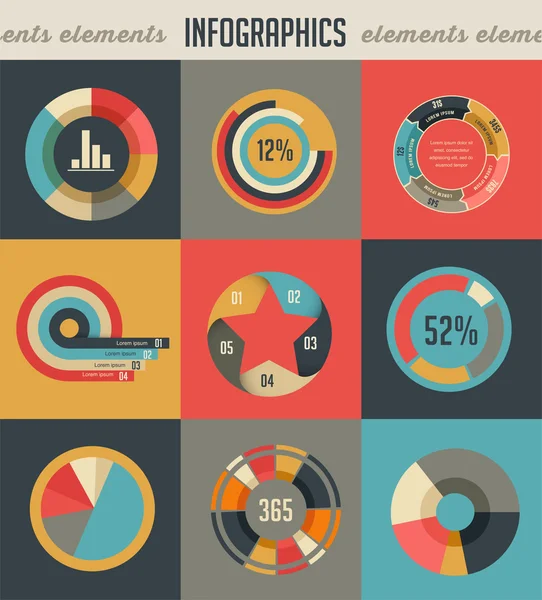 Elementi e icone di infografica — Vettoriale Stock