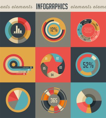 öğeler ve simgeler infographics