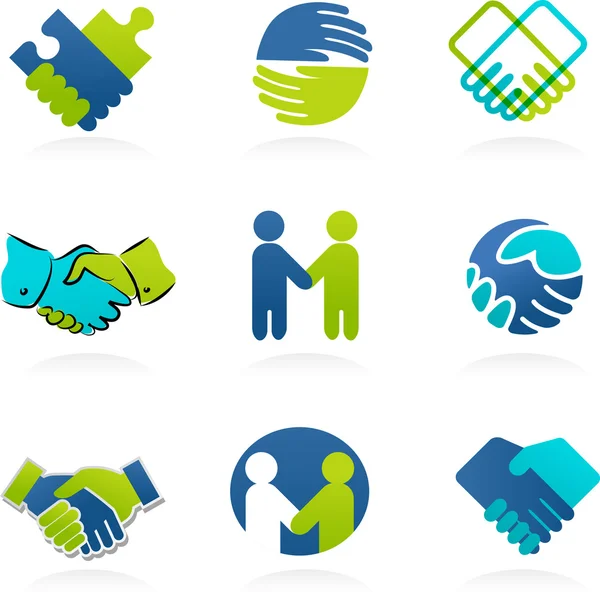 Collection of Handshake icons — ストックベクタ