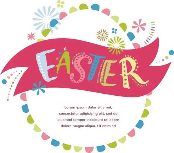 Happy easter - vector card — Stock Vector