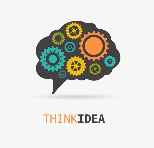 脳や創造、アイデア アイコン要素 — ストックベクタ