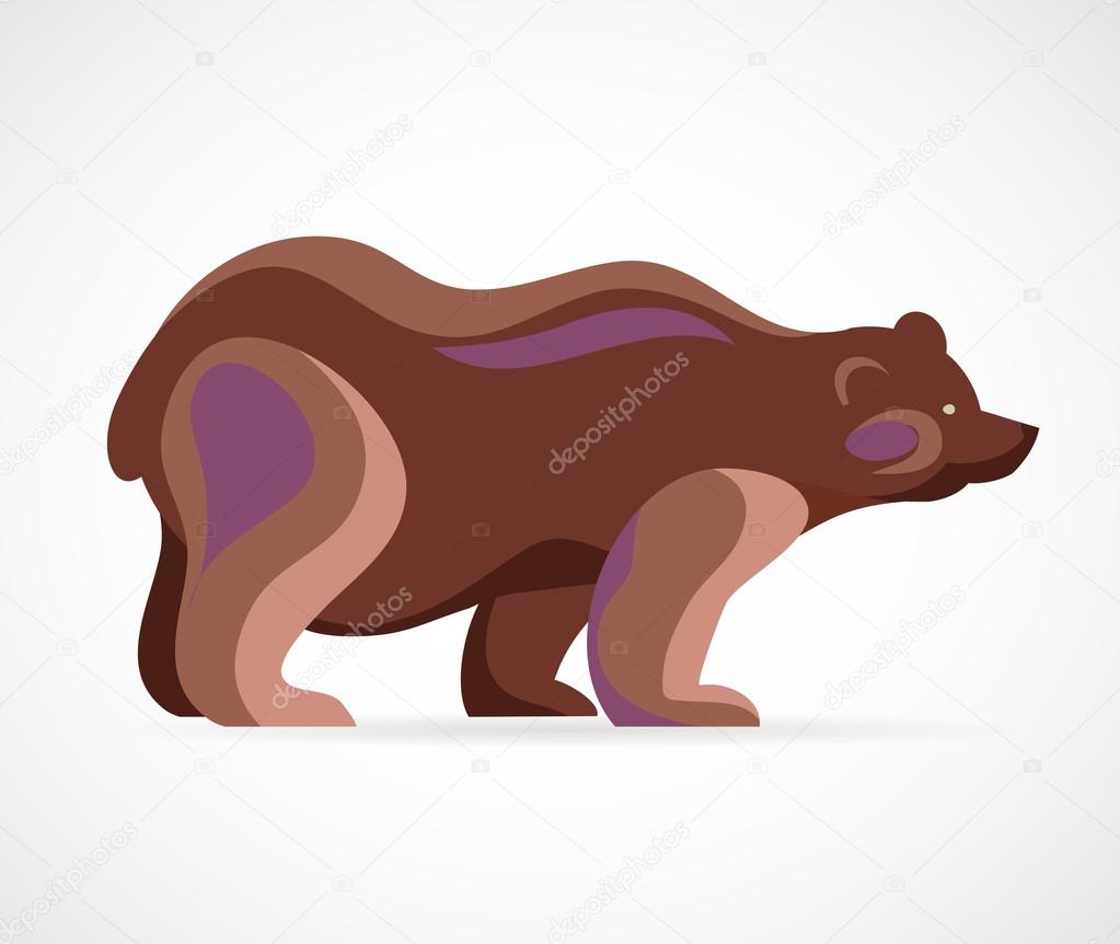 Bear symbol - vector illustration