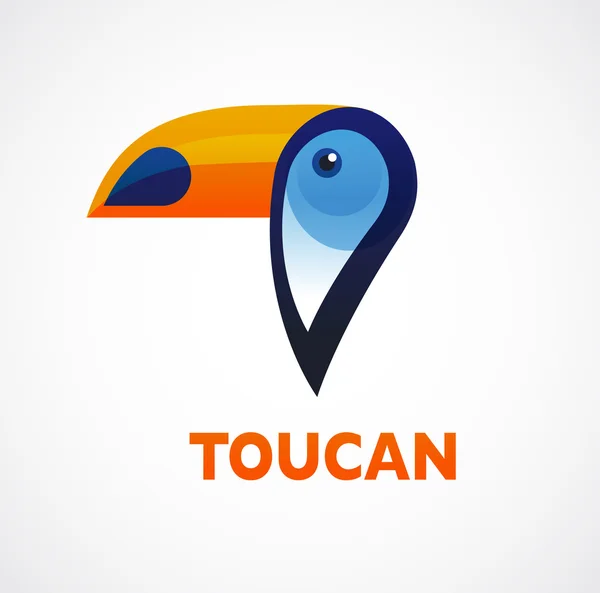 Tropical bird, vector toucan — Stock Vector