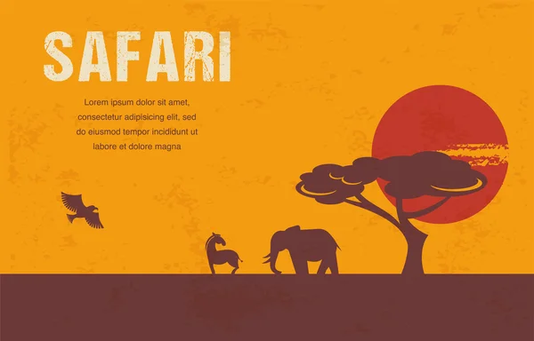 Afrika - infografis dan latar belakang - Stok Vektor