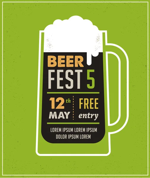 Εκλεκτής ποιότητας αφίσα του φεστιβάλ μπύρας — Διανυσματικό Αρχείο