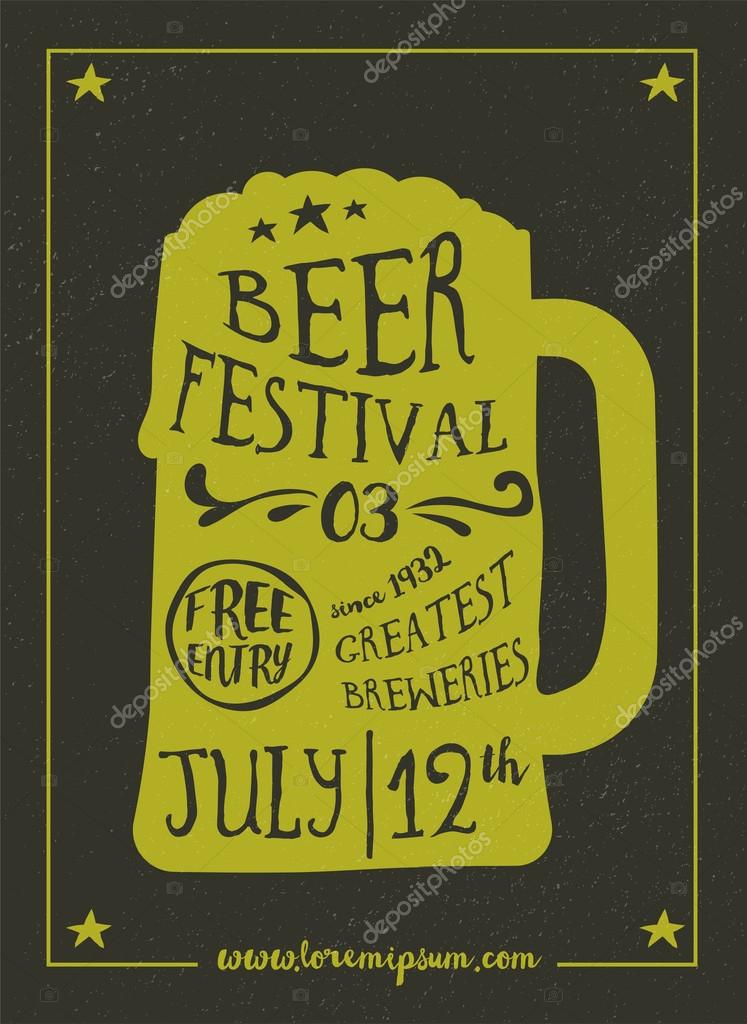 Vintage poster of beer festival