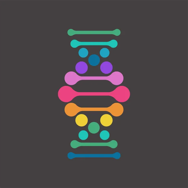 DNA, elemen genetik dan ikon - Stok Vektor