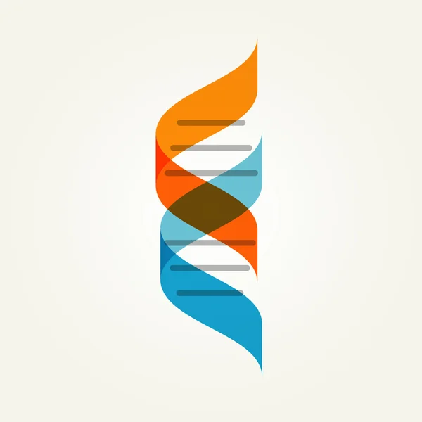 DNA, genetische element en pictogram — Stockvector