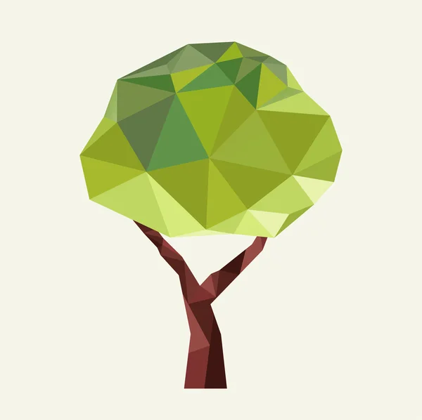 Groene tre - logo en pictogram — Stockvector