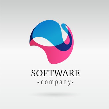 trendy soyut, canlı ve renkli simge, öğe