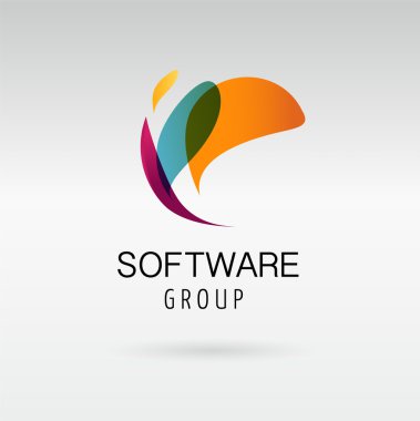 trendy soyut, canlı ve renkli simge, öğe