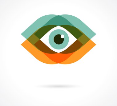 Set of colorful eye icons 