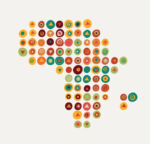África - mapa modelado — Vetor de Stock