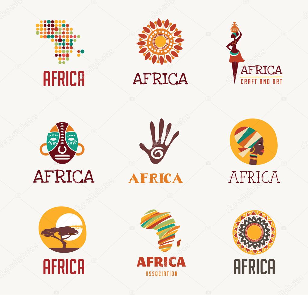 Africa, Safari icons and element set