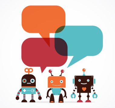 Robot şirin simgeleri ve karakterleri 