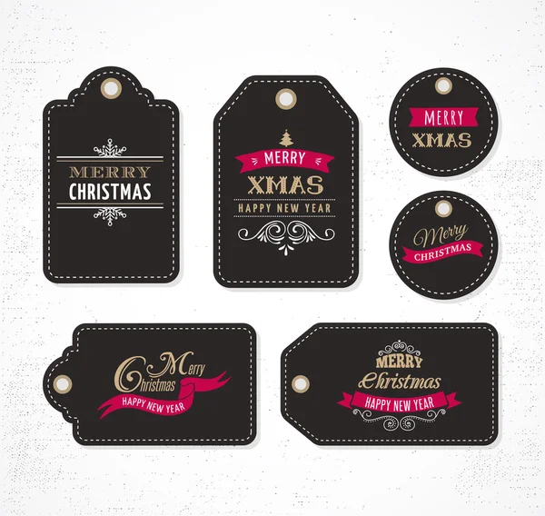 Kerstmis verkoop, Gift Tags en labels — Stockvector