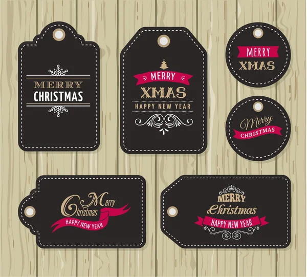 Christmas Sale, Gift Tags and labels — Stock Vector