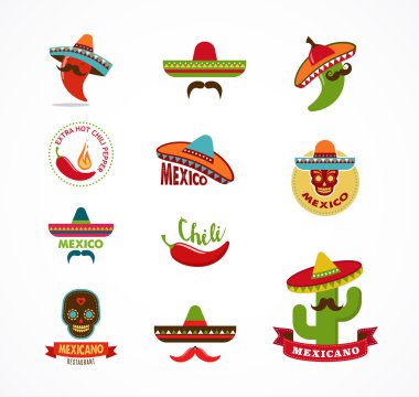 Meksika yemeği simgeler, Restoran için menüsünden öğeleri