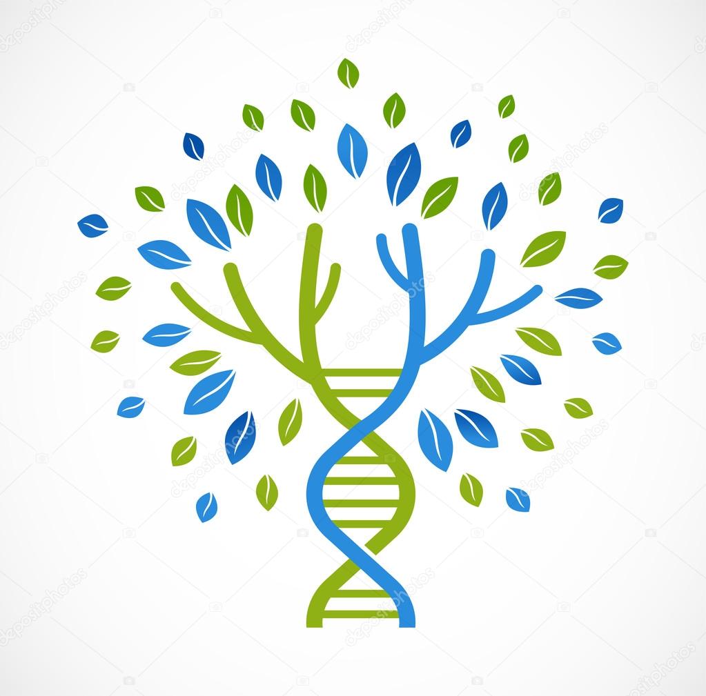 DNA tree with leaves
