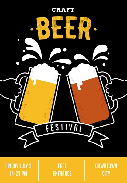 Bira Festivali, olay poster — Stok Vektör