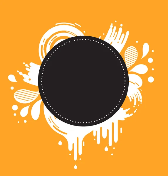 Abstract portocaliu și negru fundal cu spațiu text — Vector de stoc