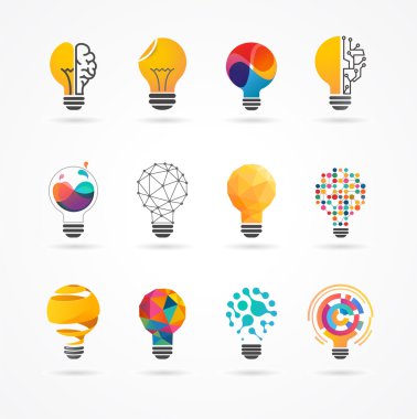 Light bulb - idea, creative, technology icons clipart