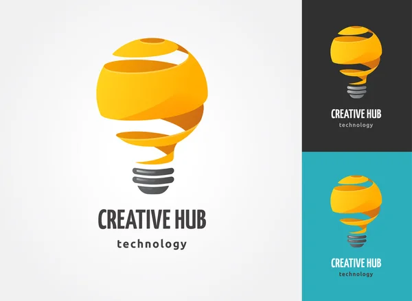 Light bulb - idea, creative, technology icons — Stock Vector