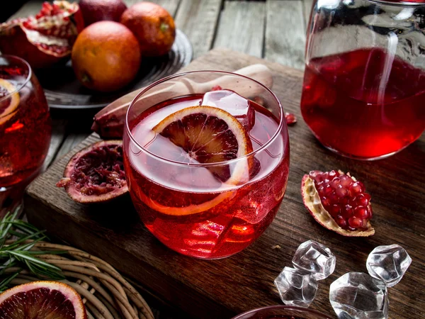 Coquetéis de laranja e romã — Fotografia de Stock