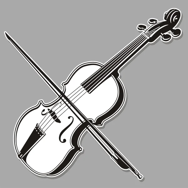 Violin line art — Stock vektor