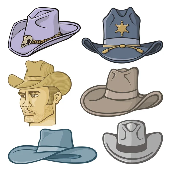 Kovbojské klobouky — Stockový vektor