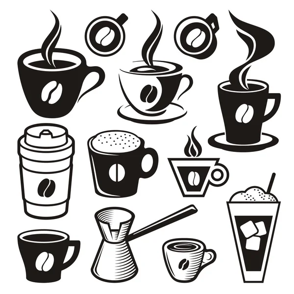 Coffee cup icons — Stock Vector