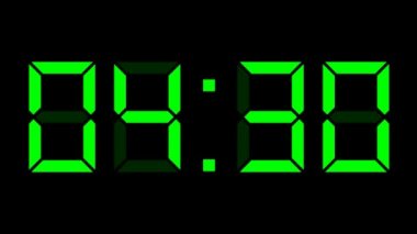 dijital saat tam 24h time-lapse