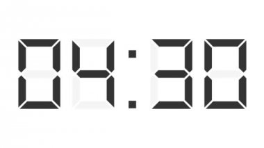 dijital saat tam 24h time-lapse