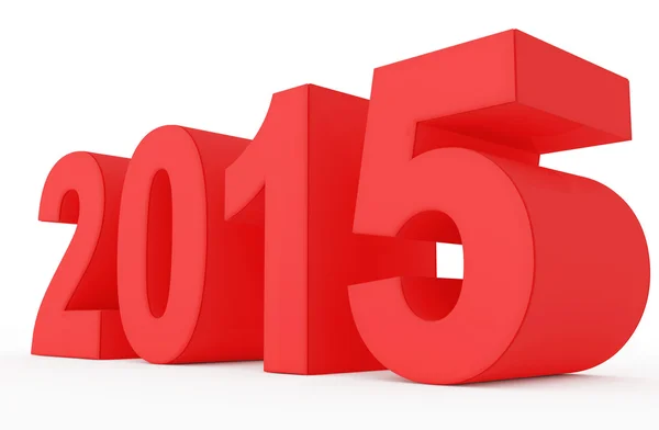 Año 2015 rojo — Foto de Stock