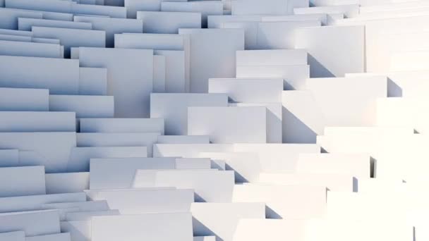 Scattered cubes fast rotation - seamlessly looped abstract 3d background — Stock Video