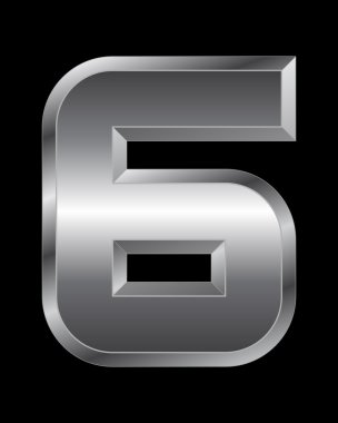 Dikdörtgen eğimli metal yazı - sayı 6