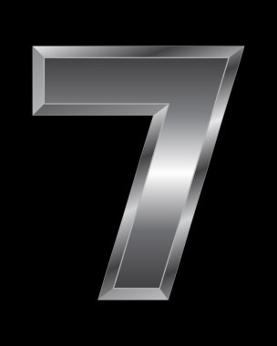 Dikdörtgen eğimli metal yazı - sayı 7
