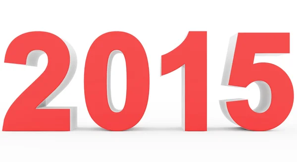 Year 2015 red-white — Stock Photo, Image