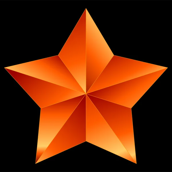 Різдвяна зірка червоний апельсин ізольовано на чорному — стоковий вектор