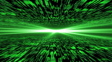 matris enerjik siber, ışık ile uçan 3d - ho