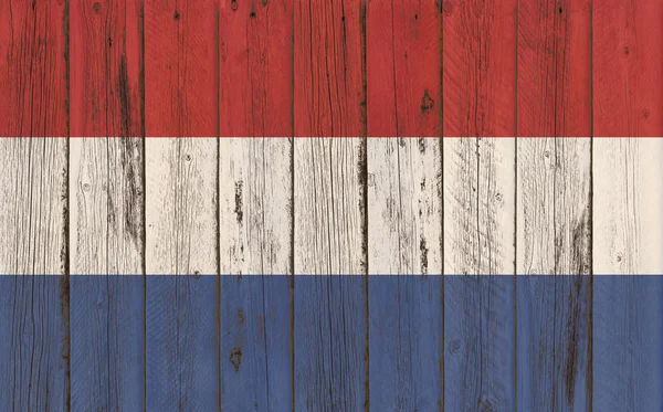 Flag of Netherlands painted on wooden frame — Stock Photo, Image