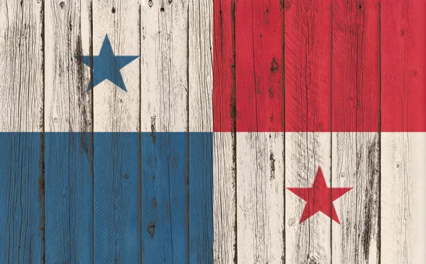 Panama zászlaja festett fa keretben — Stock Fotó